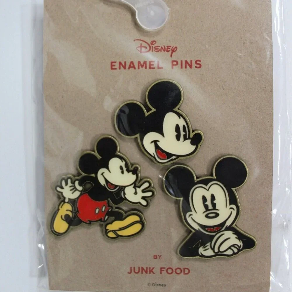 Disney x Junk Food Mickey Mouse 3-Pack Enamel Pins